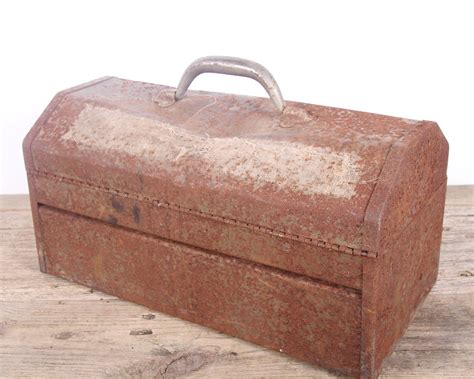 antique metal testing box|Metal Vintage Tool Box .